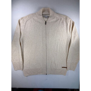 Men’s Joseph Abboud Beige Full Zip Sweater XXL